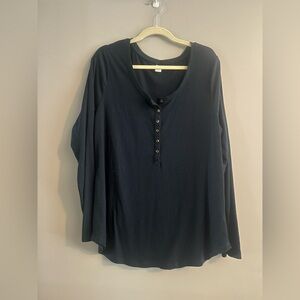 Old Navy Rib-Knit Henley Green Size XXL